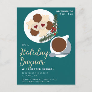 Postal Aviso de las cookies de vacaciones y del bazar del