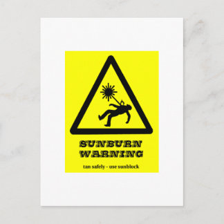 Postal Aviso de quemadura solar
