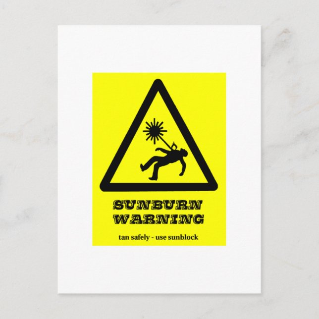 Postal Aviso de quemadura solar (Anverso)