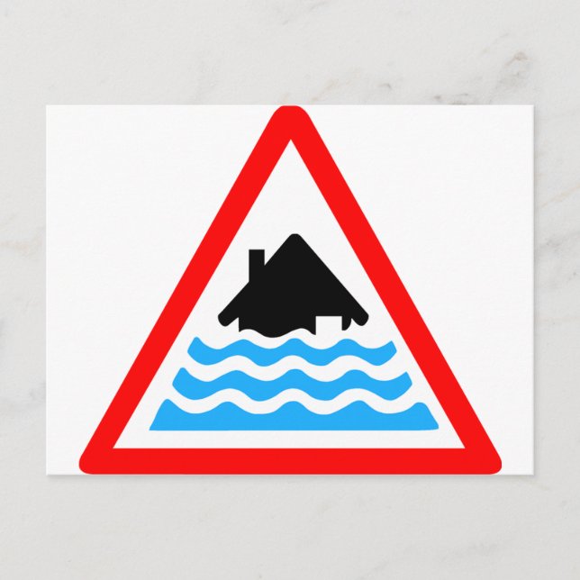 Postal Aviso severo de inundación (Anverso)