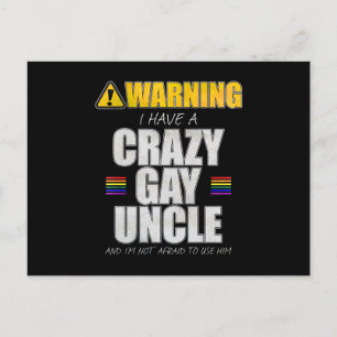 Postal Aviso Tengo un loco tío gay