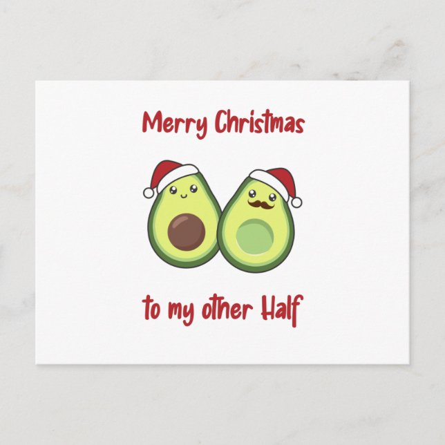 Postal Avocado Christmas Lights Funny Avocados (Anverso)