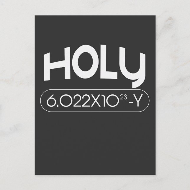 Postal Avogadro Mole Carbon Química Animal Pun (Anverso)