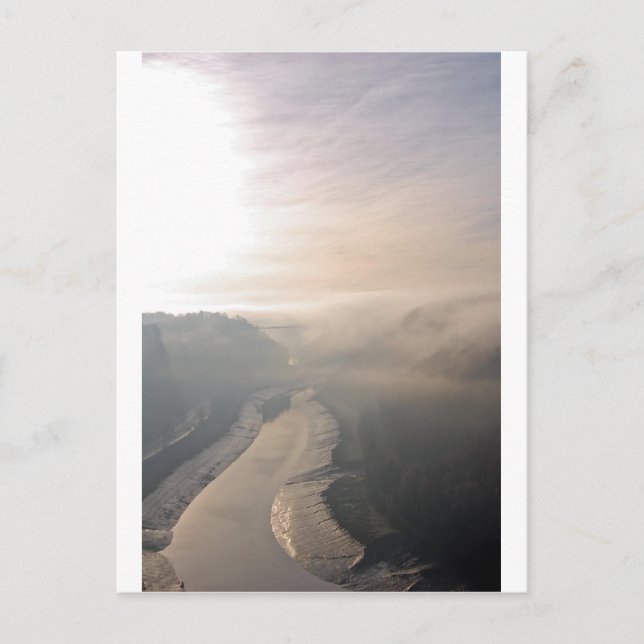 Postal Avon Gorge en la niebla (Anverso)