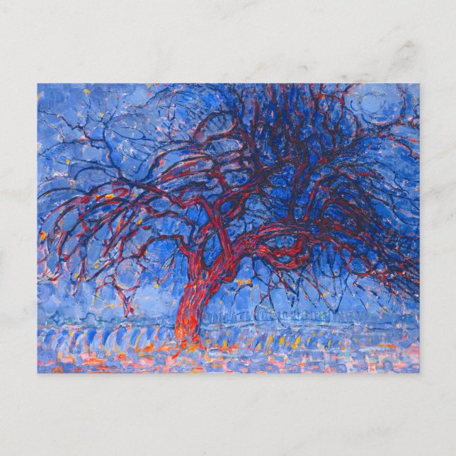 Postal Avond (Noche): El Árbol Rojo - Piet Mondrian - (Anverso)