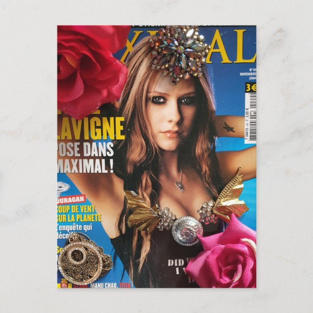 Postal Avril Lavigne  (Anverso)