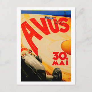 Postal AVUS ~ Vintage Race Car Track Berlin Alemania