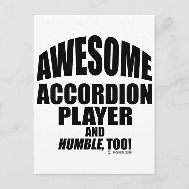 Postal Awesome Accionador de acordeón (Anverso)