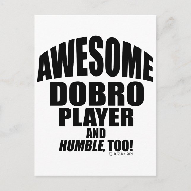 Postal Awesome Dobro Player (Anverso)