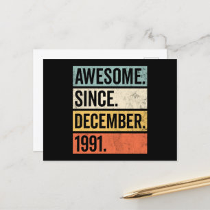 Postal Awesome Since December 1991 Birthday