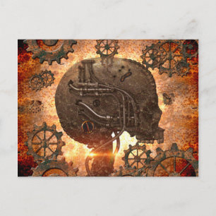 Postal Awesome steampunk Skull