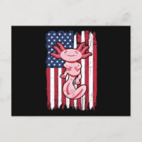 Axolotl American Flag Gift USA 4 de julio Animales