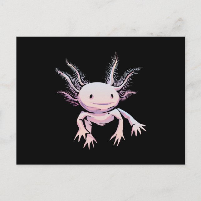 Postal Axolotl Animal realista (Anverso)