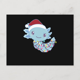 Postal Axolotl En Lámparas De Leche Divertidas Navidades 