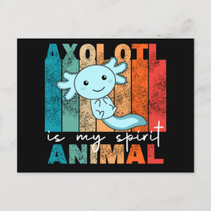 Postal Axolotl es mi animal espiritual - Axolotl Postca d
