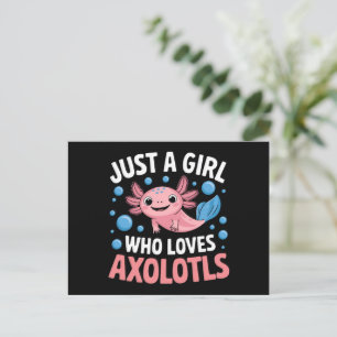 Postal Axolotl Kawaii Solo Una Chica Que Ama Axolotls 