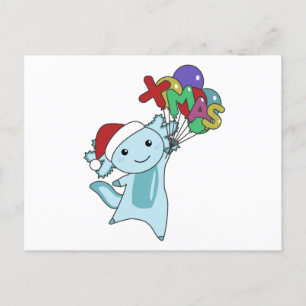 Postal Axolotl Merry Christmas Winter Animales Axolotl