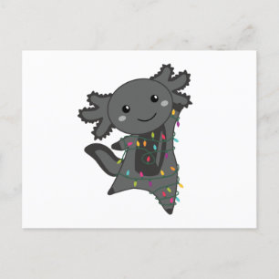 Postal Axolotl Merry Christmas Winter Animals Axolotls