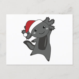 Postal Axolotl Merry Christmas Winter Animals Axolotls
