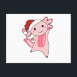 Postal Axolotl Merry Christmas Winter Animals Axolotls<br><div class="desc">El axolotl para Navidades con luces de hadas. Animales divertidos con regalos y nieve para las vacaciones. También es gracioso para los Navidades en julio. Los Axolotls son animales lindos y perfectos para los Navidades.</div>