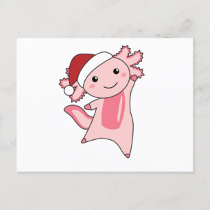 Postal Axolotl Merry Christmas Winter Animals Axolotls