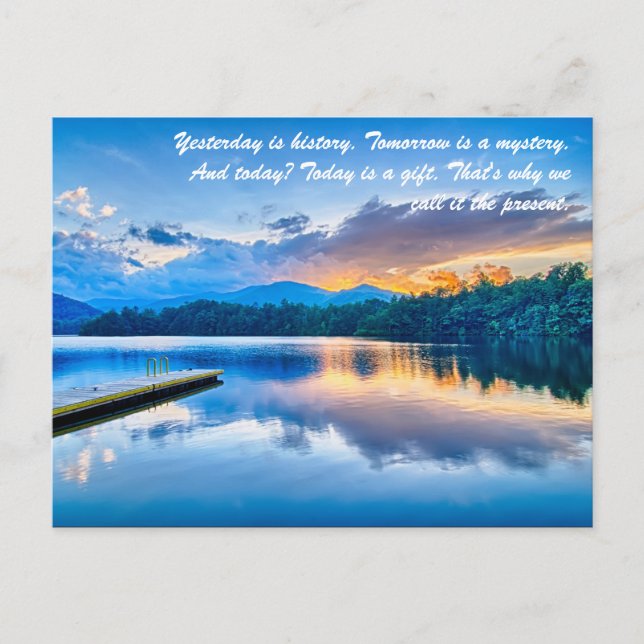 Postal Ayer es historia. Mañana es un misterio. Y t (Anverso)