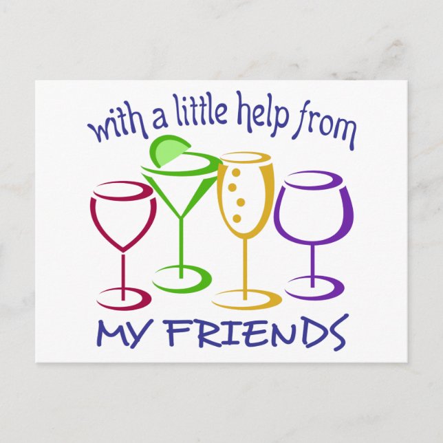 Postal Ayuda de mis amigos (Anverso)