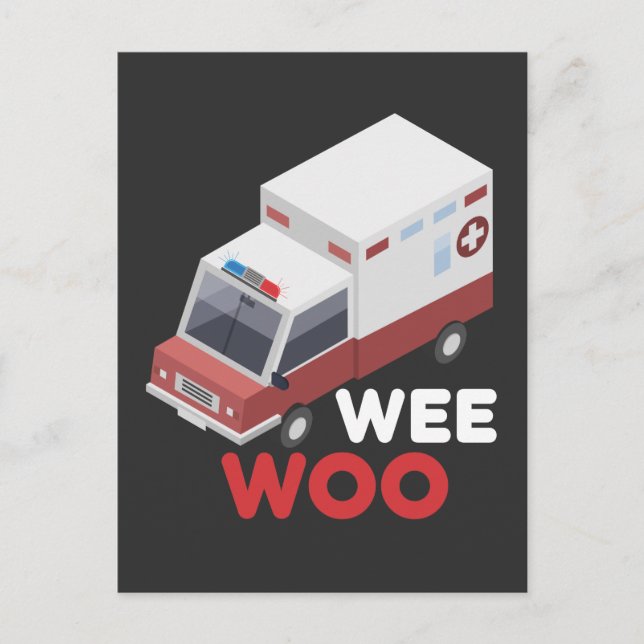 Postal Ayuda paramédica para coches de ambulancia de prim