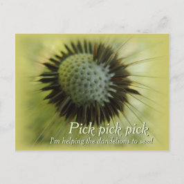 Postal Ayudando a los dandelions Postcard CC0489