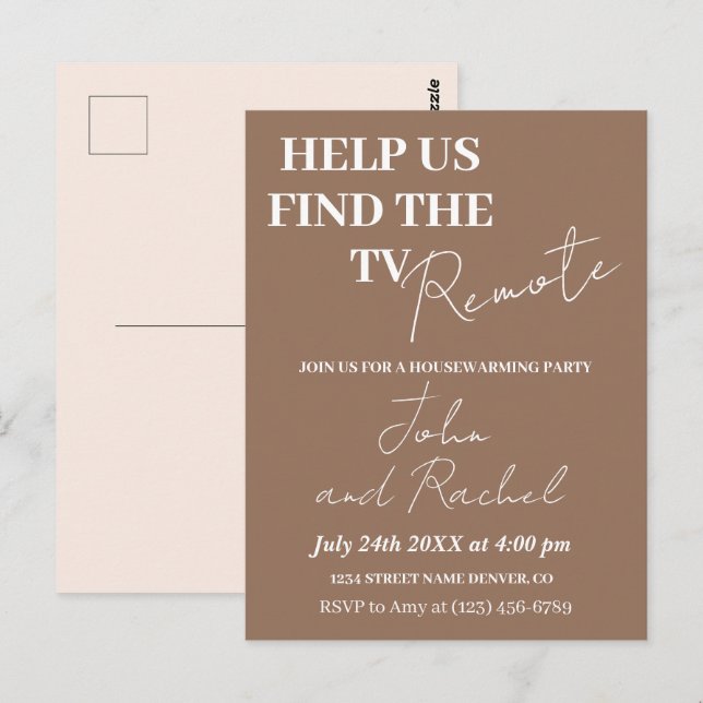 Postal Ayúdanos a encontrar el fiesta de diversión en el  (Anverso / Reverso)