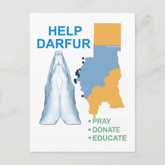Postal Ayudar a Darfur (Anverso)