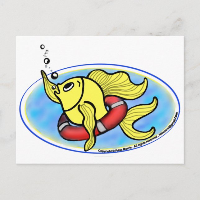 Postal Ayudar a pescar (Anverso)