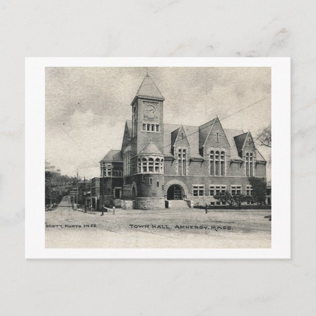Postal Ayuntamiento, Amherst, Massachusetts Vintage (Anverso)