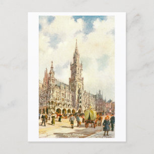 Postal Ayuntamiento antiguo, Múnich, Alemania