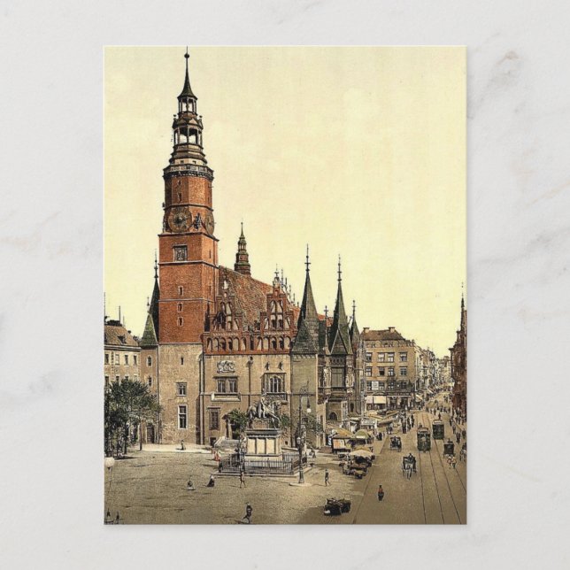 Postal Ayuntamiento, Breslau, Silesia, Alemania (es decir (Anverso)