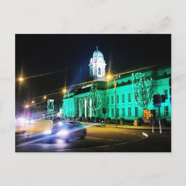 Postal Ayuntamiento de Cork, semana de St. Patricks, Irla (Anverso)