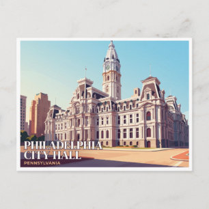 Postal Ayuntamiento de Filadelfia Pensilvania