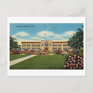 Postal Ayuntamiento de Hollywood, Florida, Viajes de époc