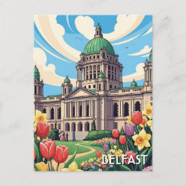 Postal Ayuntamiento de la ciudad de Belfast Viajes a Irla