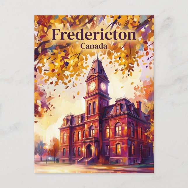 Postal Ayuntamiento de la Ciudad de Fredericton Canadá (Anverso)