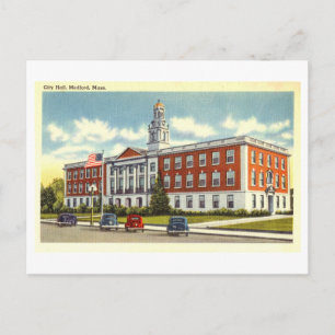 Postal Ayuntamiento de Medford, Massachusetts, Vintage