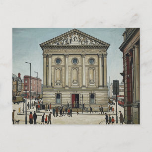 Postal Ayuntamiento de Todmorden al estilo Lowry