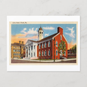 Postal Ayuntamiento de York, Pennsylvania, Viajes de époc