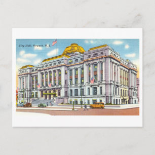 Postal Ayuntamiento en Newark, Nueva Jersey, Viajes Antig