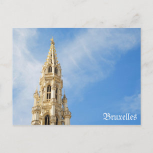 Postal Ayuntamiento medieval en Bruselas