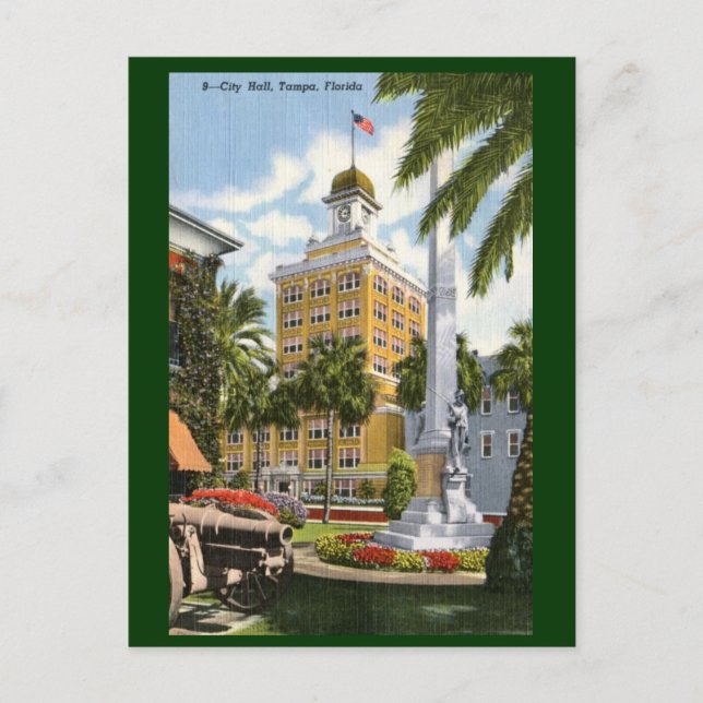 Postal Ayuntamiento, Tampa, Florida Vintage (Anverso)