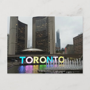 Postal Ayuntamiento Toronto con el Rótulo de Pan Am por