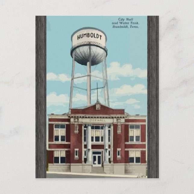 Postal Ayuntamiento Y Tanque Acuático Humboldt, Tena, Vin (Anverso)