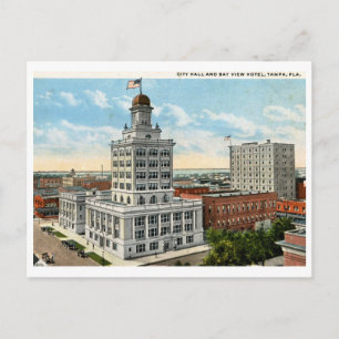 Postal Ayuntamiento y vista de Tampa, 1923 añada