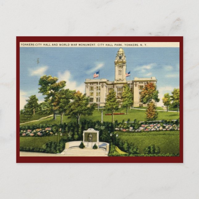 Postal Ayuntamiento, Yonkers, NY Vintage (Anverso)
